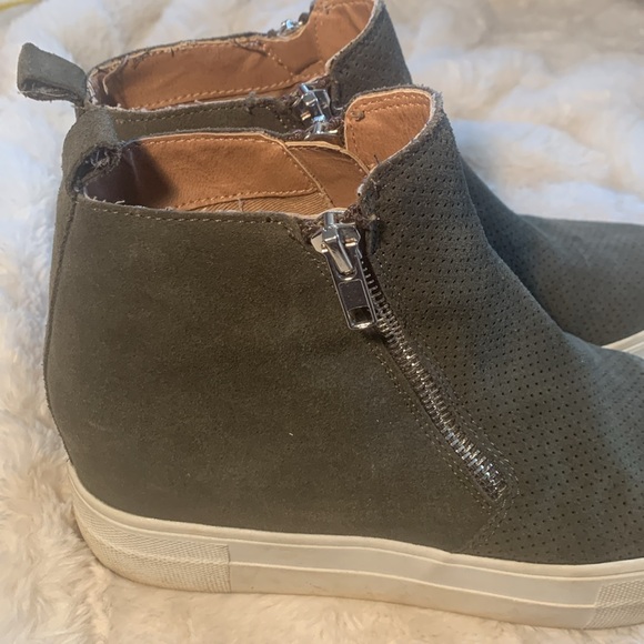 Steve Madden Carlen green suede platform high top 6 - Picture 4 of 8